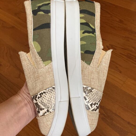 Size 9 multicolor sneakers. Snakeskin, animal print, camouflage and canvas - Picture 3 of 12
